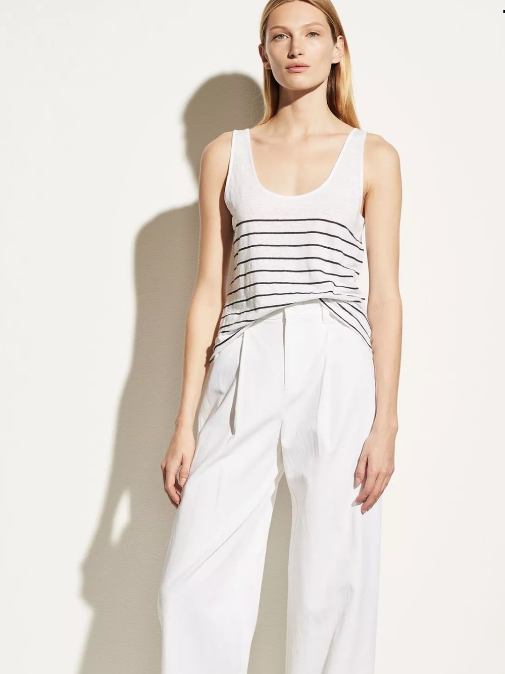 Vince Breton Stripe Scoop Neck Camisole Size Medium
